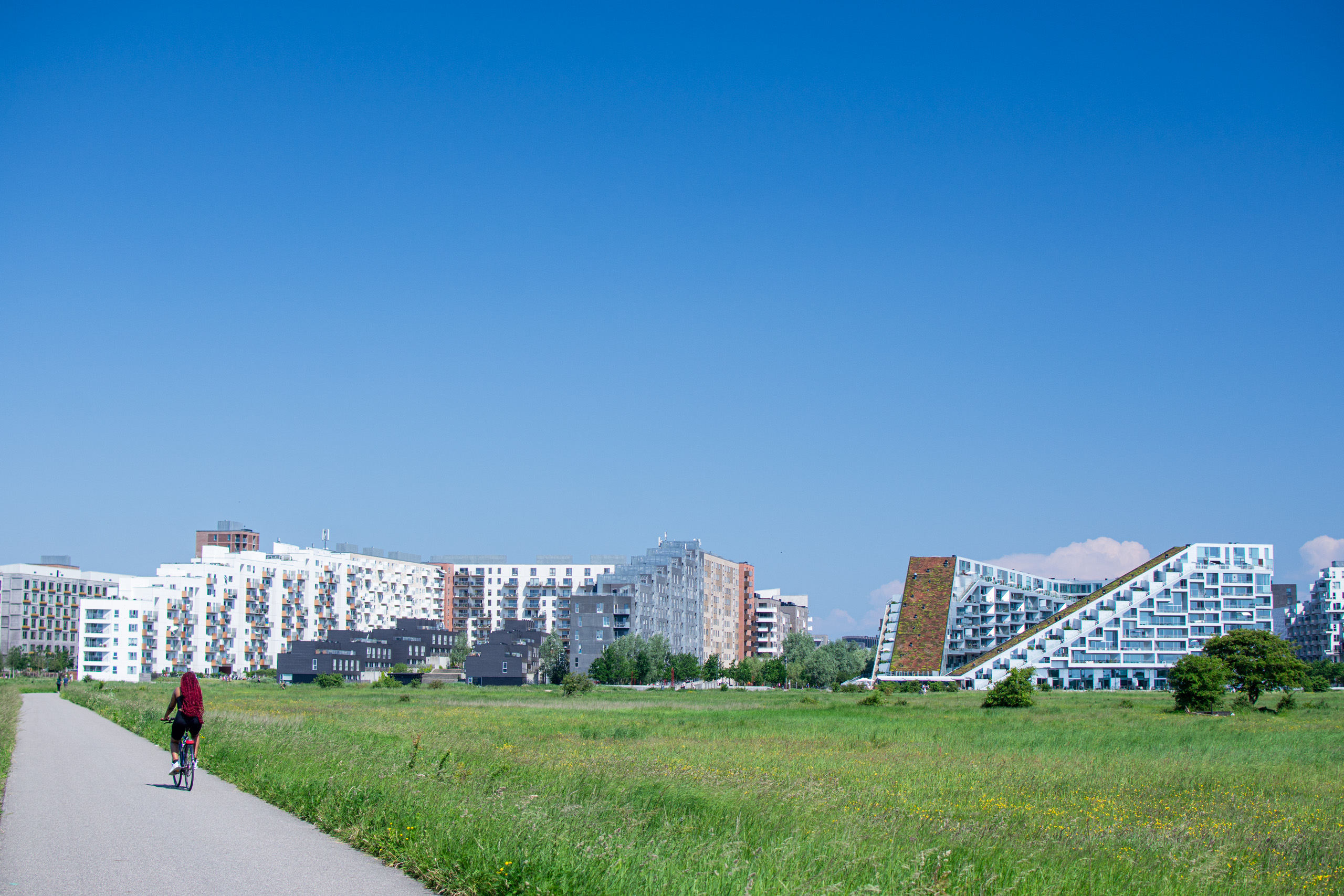 Newly developed southern Amager, bordering the park. © 2024. This work is openly licensed via CC BY-NC 4.0