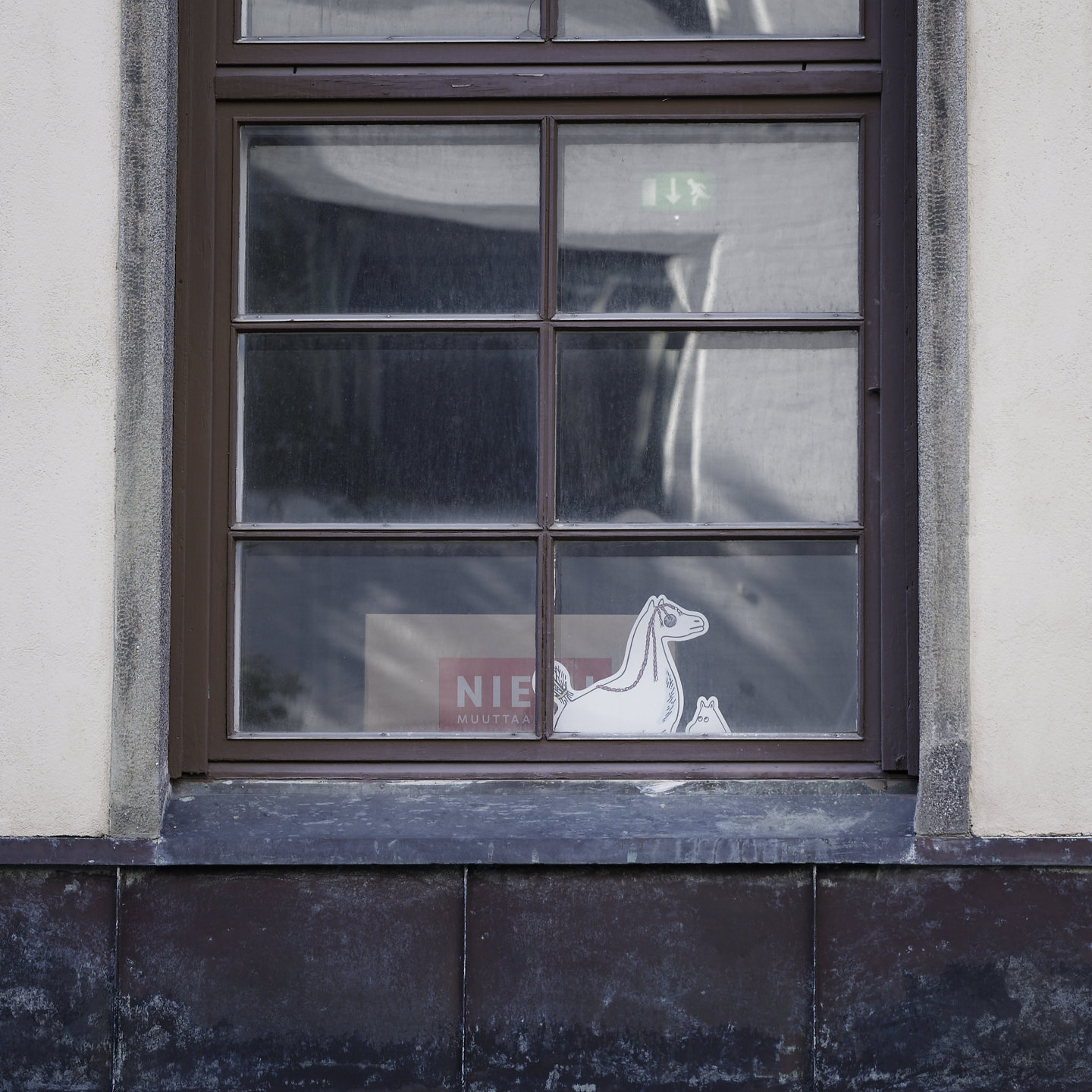 Eyes. Of course we immediately spotted a Moomin in the window of a Helsinki building.. © 2025. This work is openly licensed via CC BY-NC 4.0